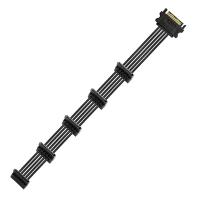 Cruxtec PST-15PT5-40BK SATA Power Splitter Cable 15pin Male to 5 x 15pin Female 90° 40cm