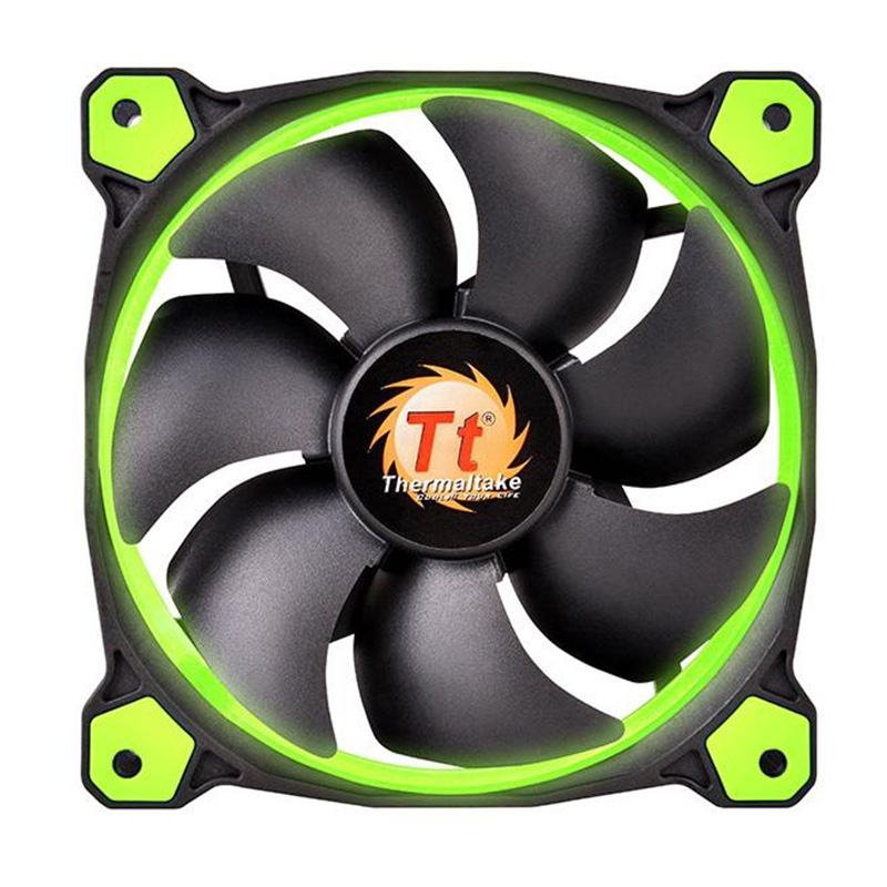 Thermaltake Riing 12 High Static Pressure 120mm Green LED Fan (CL-F038-PL12GR-A)