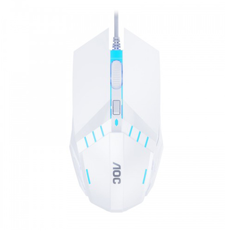 AOC MS120 7 Colours RGB Wired Gaming Mouse - White