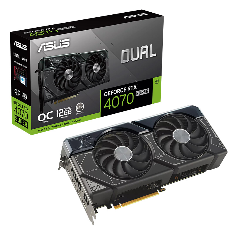 Asus GeForce RTX 4070 Super Dual 12G OC Graphics Card (DUAL-RTX4070S-O12G)