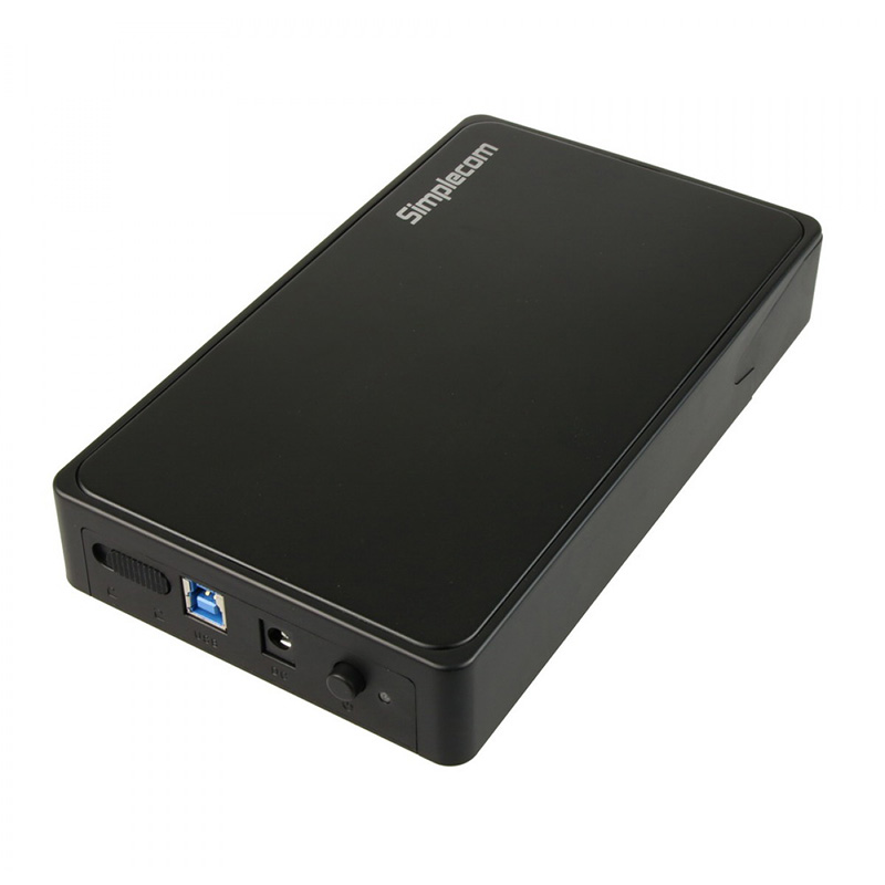 Simplecom Tool Free 3.5inch USB 3.0 Hard Drive Enclosure - Black (SE325-BLK)