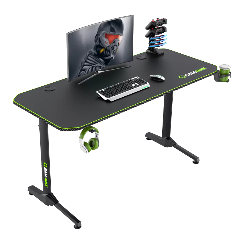 GameMax D140 Carbon GAMING DESK Gaming Desk Without RGB Extension Stand