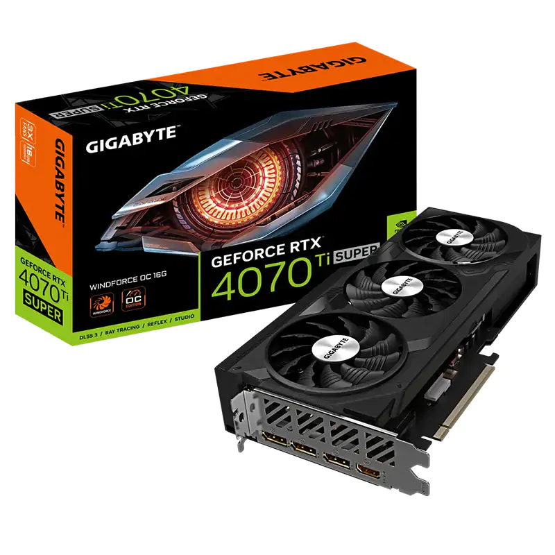 Gigabyte GeForce RTX 4070 Ti Super Windforce OC 16G Graphics Card (GV-N407TSWF3OC-16GD)