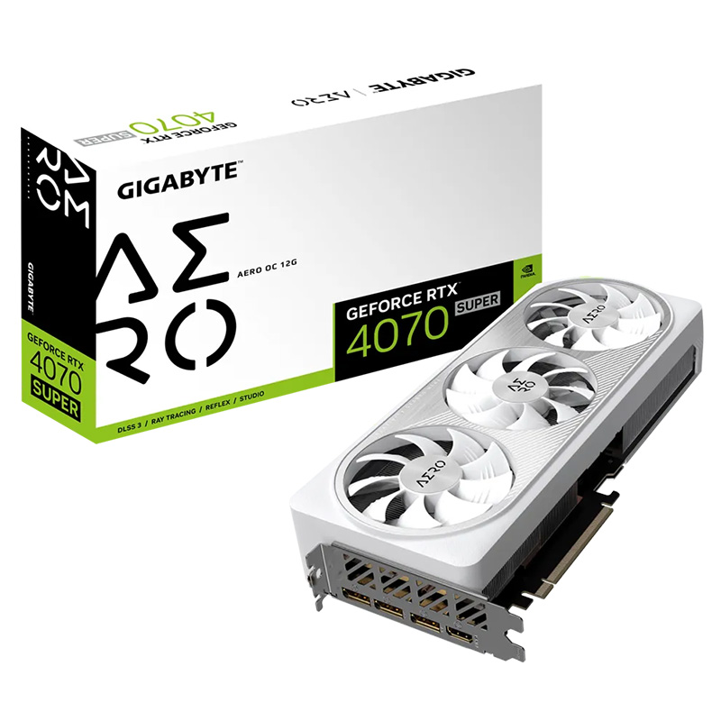 Gigabyte GeForce RTX 4070 Super Aero OC 12G Graphics Card (GV-N407SAERO-OC-12GD)