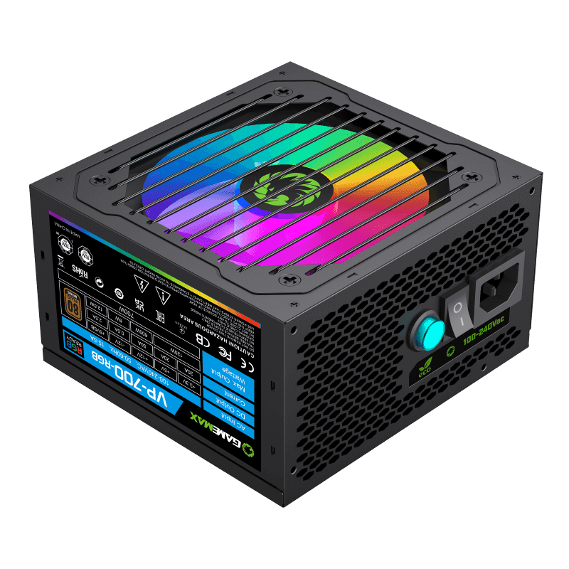 Gamemax VP-700-RGB 650W RGB Power Supply - black