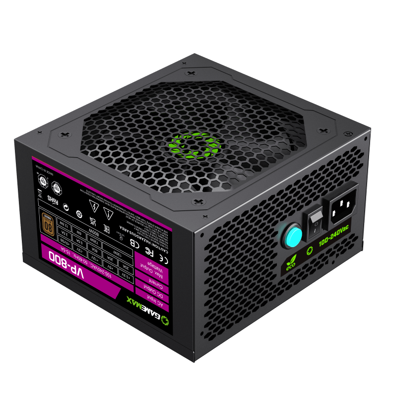 Gamemax VP-800 700W Power Supply, Wired - black