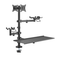 Brateck POS Mounting Solution for Dual Screens with Keyboard Tray (PMM-02LD)