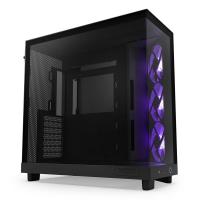 NZXT H6 Flow RGB Compact Dual Chamber TG Mid Tower ATX Case - Matte Black