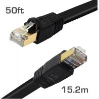 Edimax CAT8 40GbE Shielded Flat Network Cable 15m Black