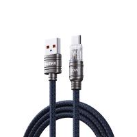 Seedream remax 100W Fast Charging Data Cable with Light RC-C128 USB To C TypeA to C A-C 1.2m Blue