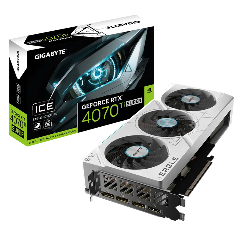 Gigabyte GeForce RTX 4070 Ti Super Eagle OC ICE 16G Graphics Card (GV-N407TSEAGLE-OC-ICE-16GD)