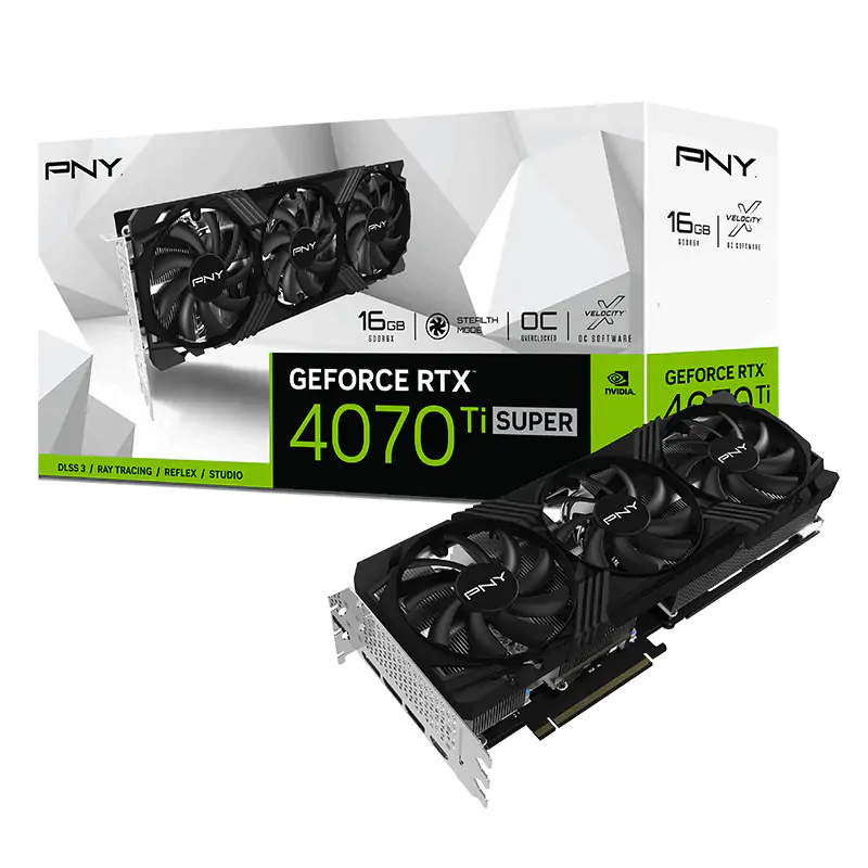 PNY GeForce RTX 4070 Ti Super Verto OC Triple Fan 16G Graphics Card  (VCG4070TS16TFXPB1-O)