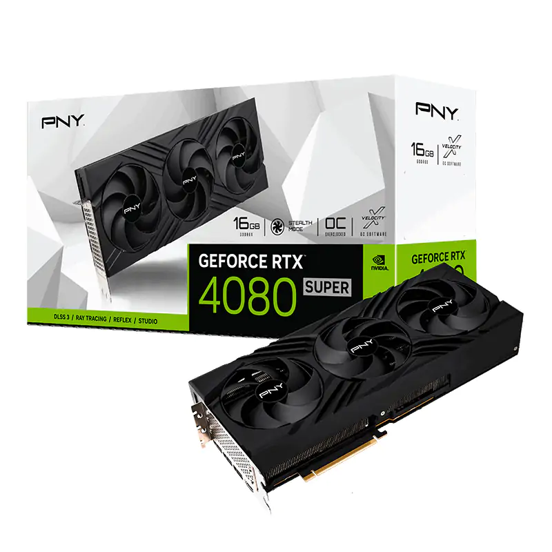 PNY GeForce RTX 4080 Super Verto OC Triple Fan 16G Graphics Card (VCG4080S16TFXPB1-O)
