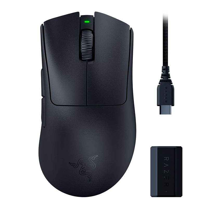 Razer DeathAdder V3 Pro Mouse + HyperPolling Wireless Dongle Bundle (RZ01-04630300-R3WL)