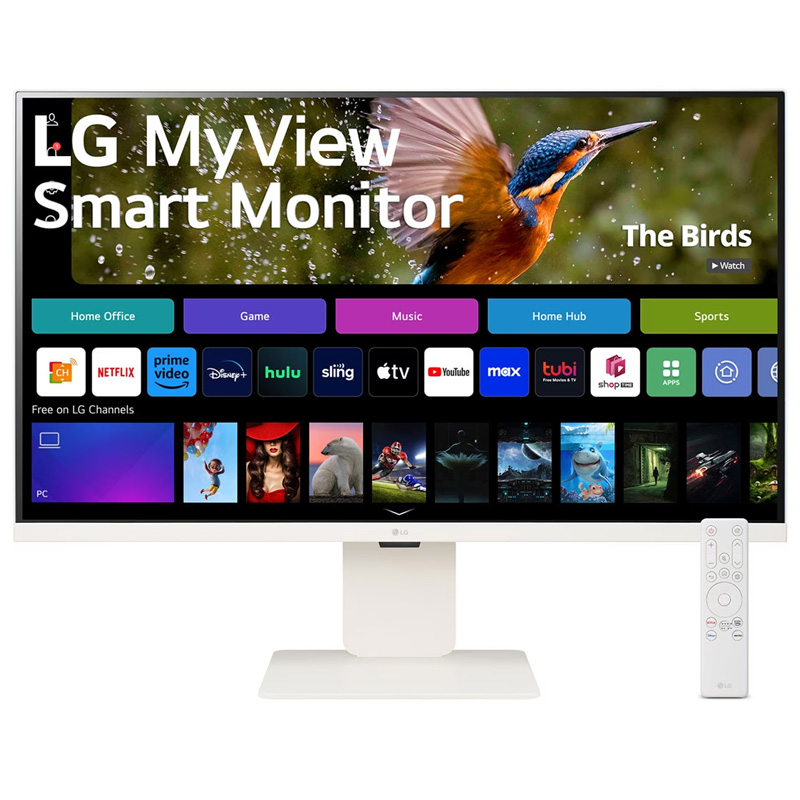 LG 31.5in 4K IPS MyView Smart Display USB-C with WebOS Monitor and Built-in Speakers (32SR83U-W)