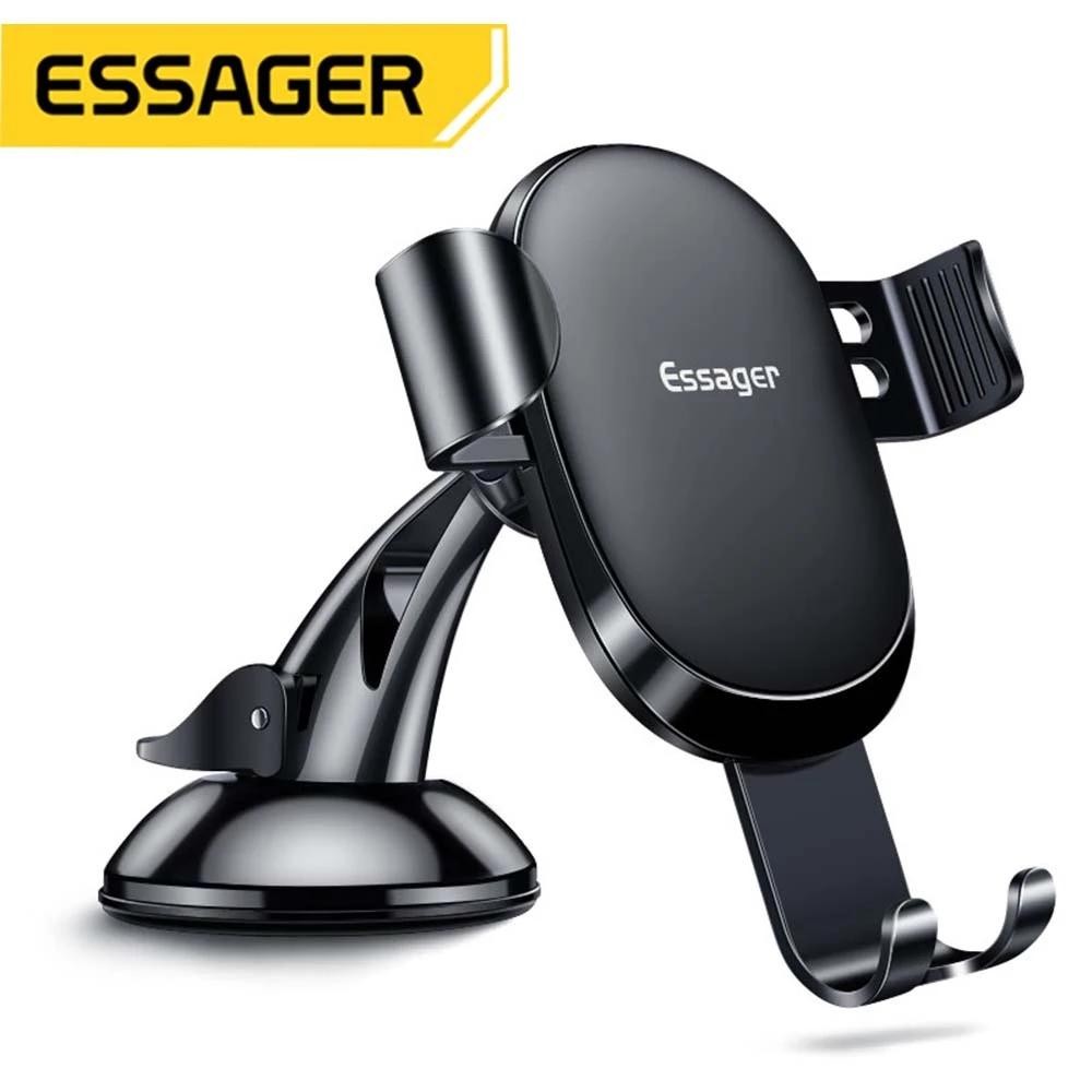 Essager Gravity Car Phone Holder For Samsung Xiaomi Universal Mount Sucker Holder For Phone In Car 