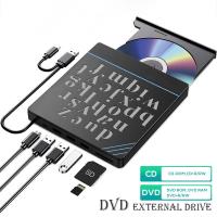 8 in1 computer external usb3.0 card CD mobile drive external USB - C computer DVD recorder