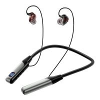 H6 Bluetooth-compatible Earphone Wireless Headphone Magnetic Sport Neckband Neck-hanging TWS Earbuds Wireless Headset with Mic Black