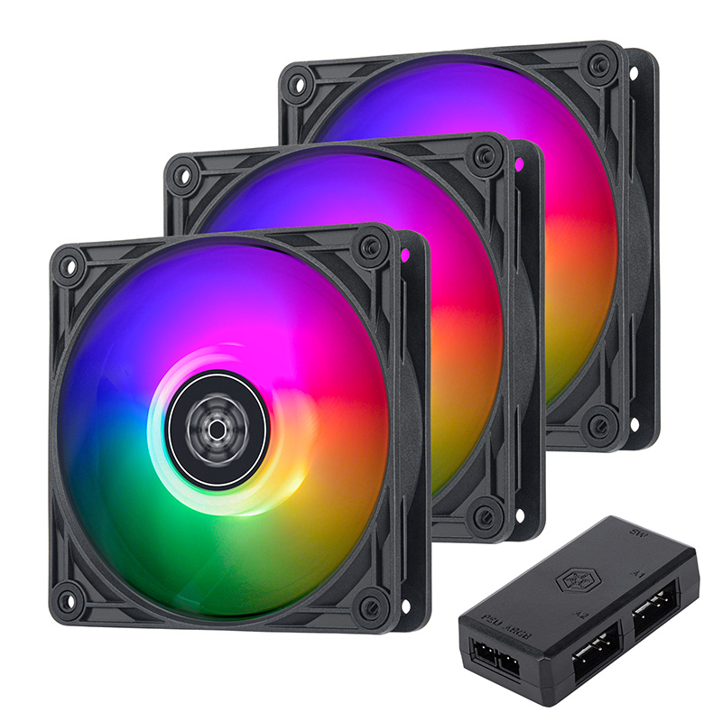 SilverStone Performance Enhanced 120mm PWM ARGB Fan - 3 Pack (SST-VS120B-ARGB-3PK)