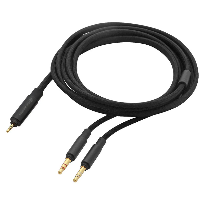 Beyerdynamic Textile-Braided Two-Sided Audiophile Connection Cable - 1.40m Black (BD730467)