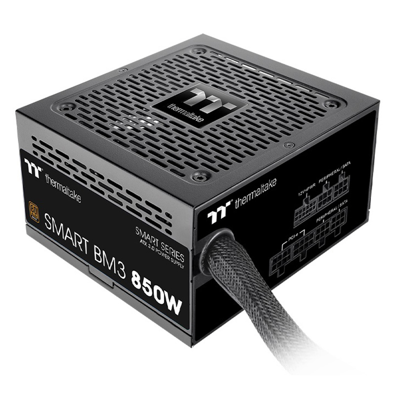 Thermaltake Smart BM3 850W 80+ Bronze PCIe Gen5 Semi-Modular ATX 3.0 Power Supply (PS-SPD-0850MNFABA-3)