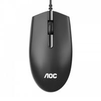AOC MS100 Optical 1200DPI Silent Wired USB Mouse - Black (MO-MS100B)