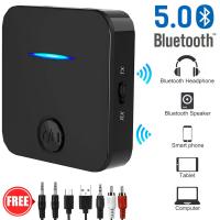 Bluetooth Adapter Audio 5.0 Bluetooth Transmitter Receiver 2 in 1 Low Latency with 3.5mm Audio Cable for TV,Car,PC,Headphones,Speakers etc