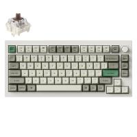 Keychron Q1 Max QMK/VIA Wireless Custom Mechanical Keyboard - Shell White Gateron Jupiter Brown (KBKCQ1MP3)