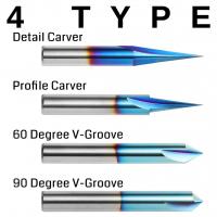 Laser-Engravers-Genmitsu-CNC-Wood-Carving-Router-Bits-Set-1-4-Shank-4-PCS-15-Detail-Carving-Liner-20-Profile-bit-60-90-V-Groove-WC04A-3