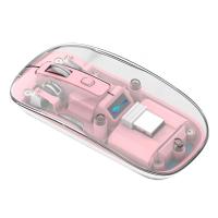 Lenovo Lecoo WA215 Wireless Transparent Mouse - Pink (MW-WS215P)