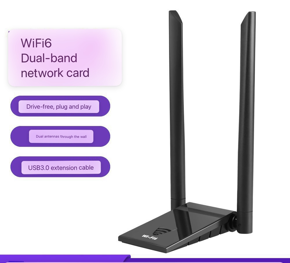 WiFi6 USB wireless free drive 1800 M wireless receiver wireless WiFi receiver