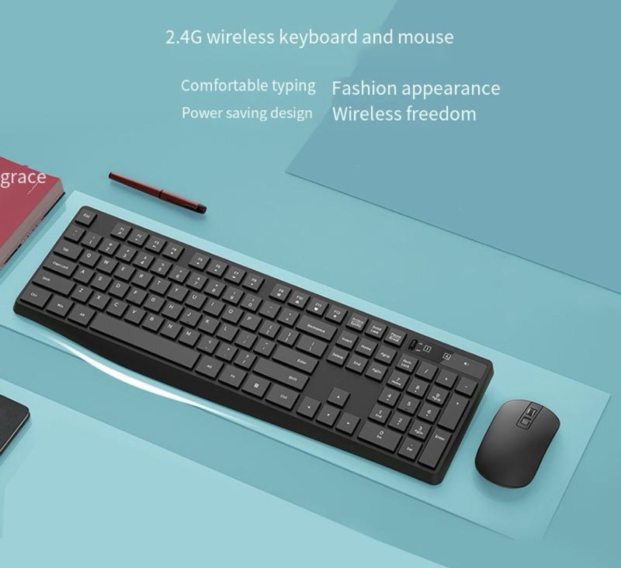2.4G wireless keyboard mouse set gaming office computer keyboard set