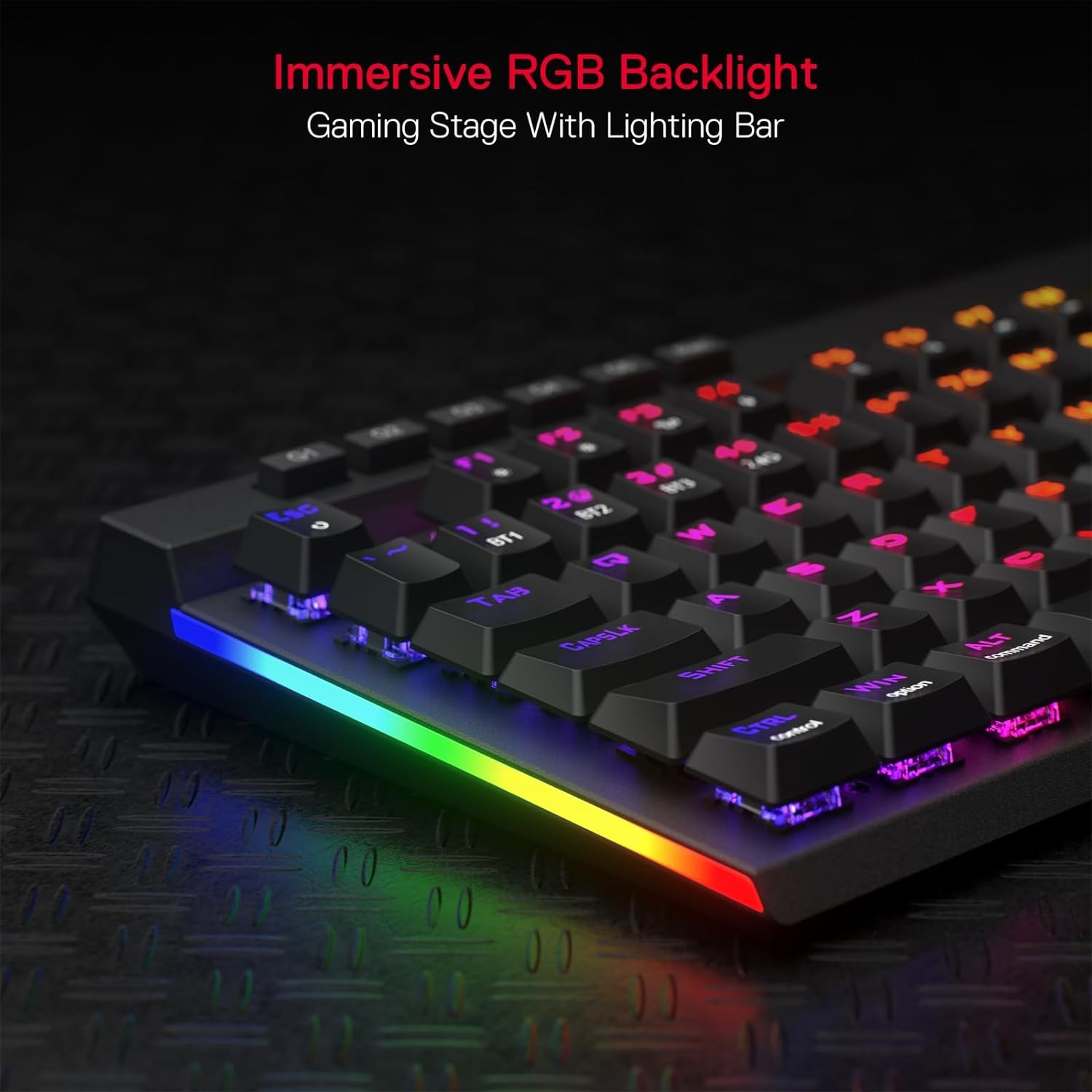 Redragon K580 PRO Wireless RGB Gaming Keyboard 3-Modes 104 Keys Hot-Swap Socket Linear Red Switch