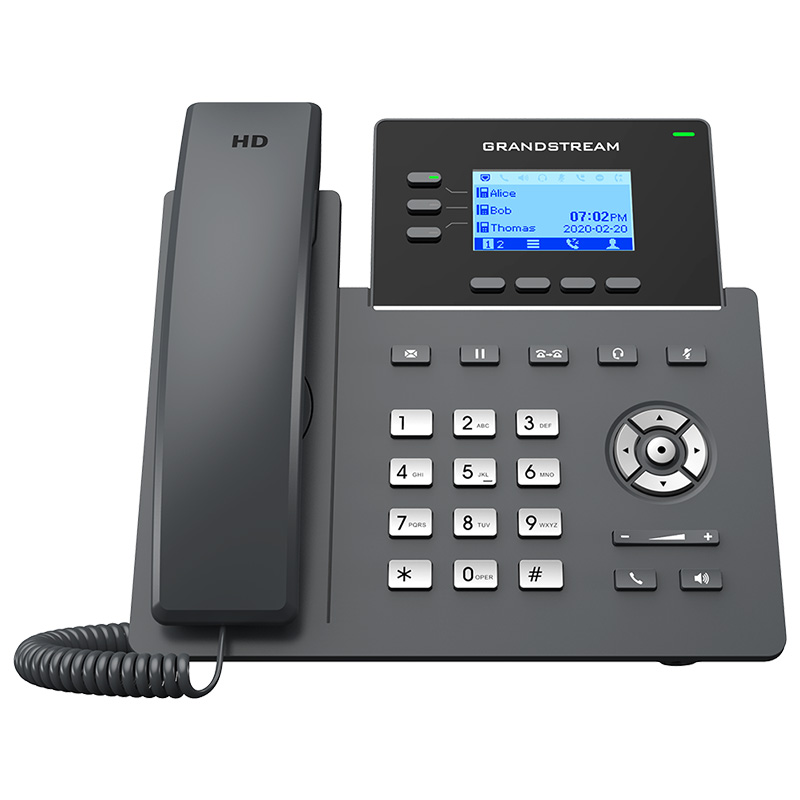 Grandstream 3 Lines 3 SIP Accounts 2.98in Screen PoE IP Phone (GRP2603P)