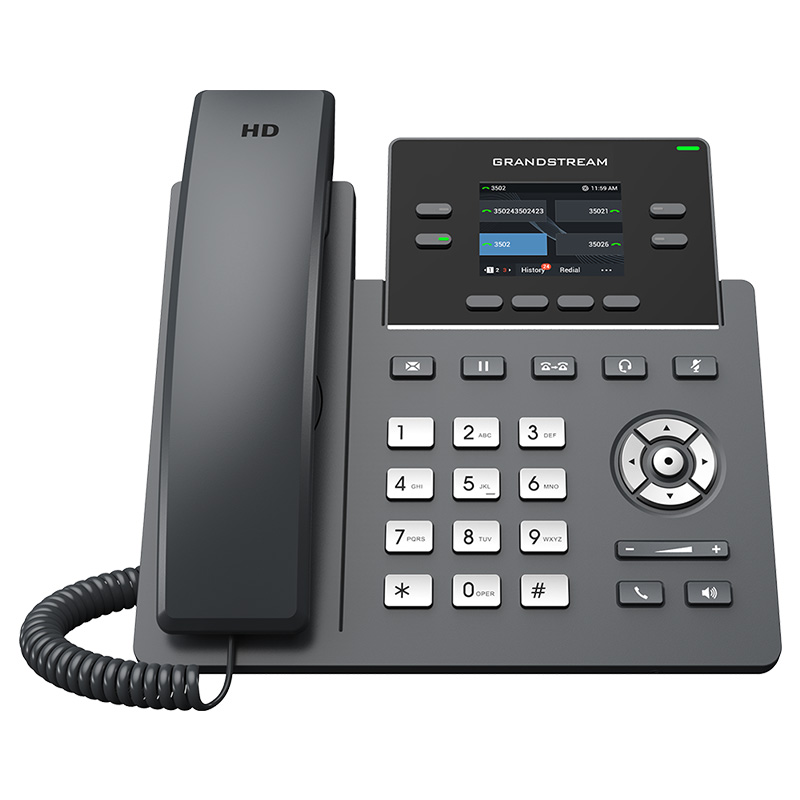 Grandstream 4 Lines 2 SIP Accounts 2.4in Screen Color IP Phone (GRP2612)