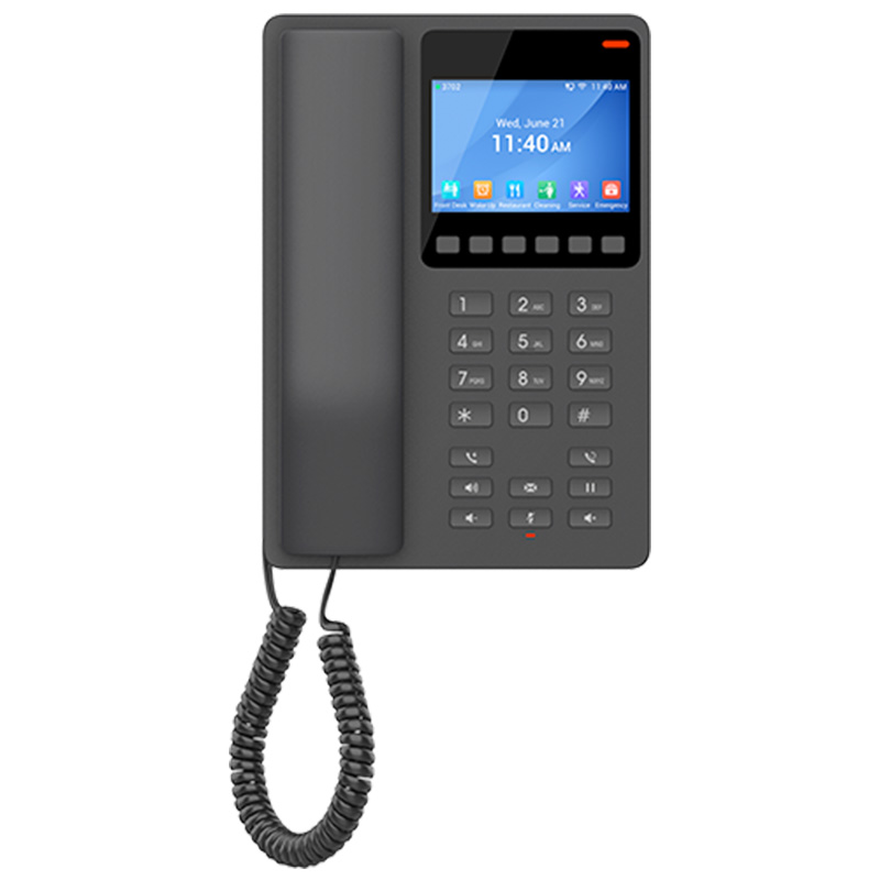 Grandstream Desktop Hotel Phone 3.5in Color LCD PoE Dual-band WiFi 6 - Black (GHP631W)
