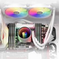 Computer-Parts-Redragon-HL240-ARGB-Liquid-Cooling-System-CPU-Water-Cooler-3300-RPM-High-Efficiency-Radiator-20-dBA-Quiet-2-x-120mm-PWM-RGB-FDB-Fans-LGA-1700-5