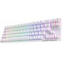 LTC NB681 Nimbleback Wired 65% RGB 68 Keys Gaming Hot-Swappable Mechanical Keyboard(Blue Switch, White) 