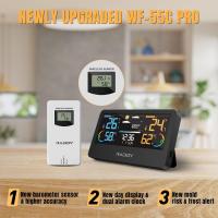 Smart-Home-Appliances-WF-55C-PRO-Weather-Station-Wireless-Indoor-Outdoor-Thermometer-Hygrometer-Barometer-Alarm-Clock-Weather-Forecast-Color-Display-with-Remote-Sensor-7