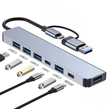 Multi Hub Drive Setup SEEDREAM 7 in 1 Multi-Functional Hub Adapter with 135mm USB Extended ...