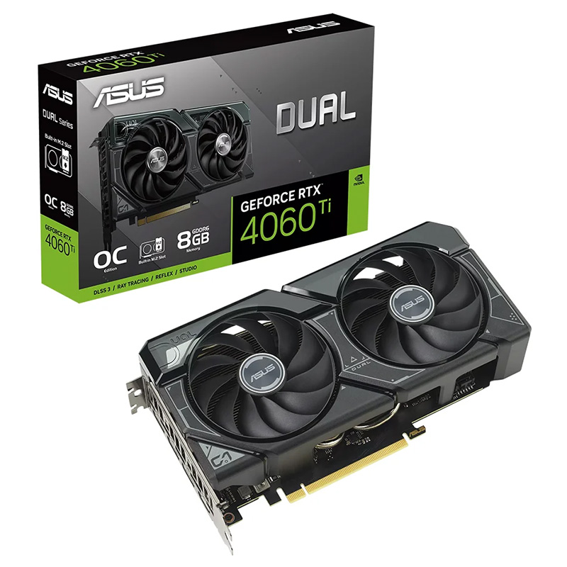 Asus Dual GeForce RTX 4060 Ti SSD OC 8G Graphics Card (DUAL-RTX4060TI-O8G-SSD)