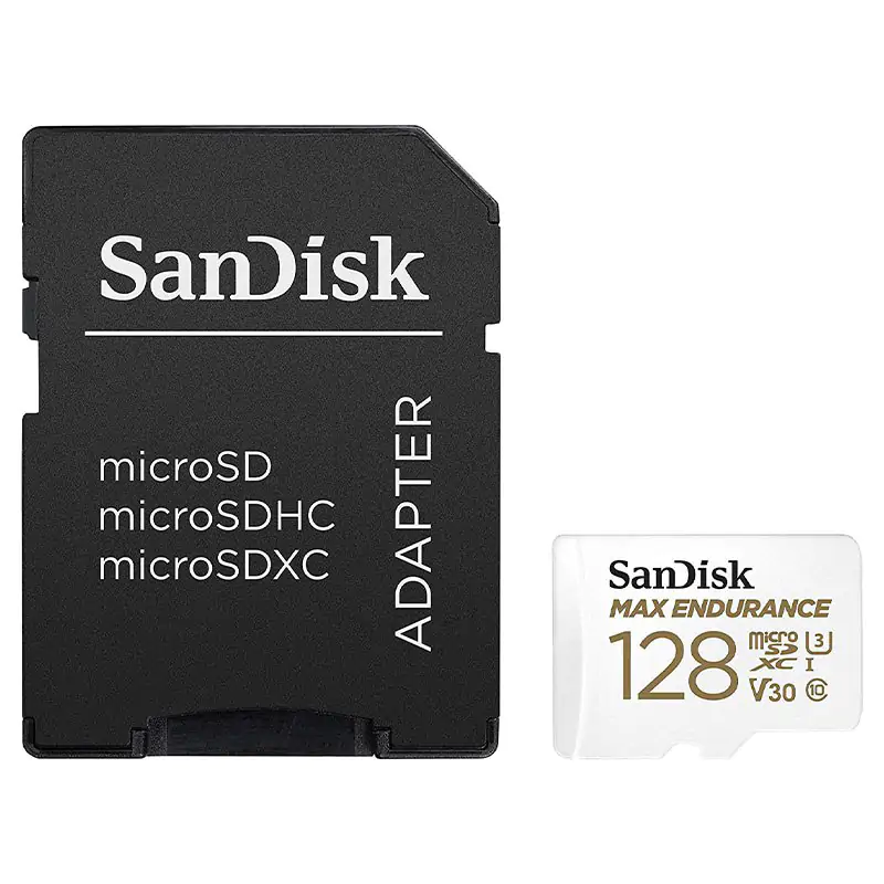SanDisk 128GB Max Endurance V30 C10 U3 MicroSDXC Card with Adapter