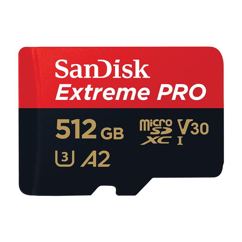 SanDisk Extreme Pro 512GB UHS-I V30 U3 A2 MicroSDXC Card (SDSQXCD-512G-GN6MA)