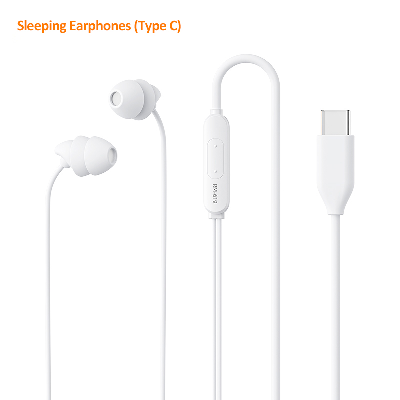 SEEDREAM Wired Sleeping Earphone Music EarphoneGaming RM-619a White