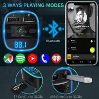 Bluetooth-Kits-Sunwhale-FM-Transmitter-Bluetooth-FM-Transmitter-Wireless-Radio-Adapter-Car-Kit-with-Dual-USB-Charging-Car-Charger-MP3-Player-3