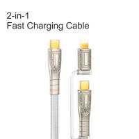 Charging-Cables-SEEDREAM-2-in-1-6OW-Fast-Charging-Cable-Type-C-to-Type-C-Lightning-for-Smart-Phones-iPhone-RC-C165-Silver-2