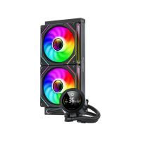 GameMax IceBurg 240V Digital BK, Liquid CPU Cooler 240mm Addressable ARGB Fans 245W TDP AIO Water Cooler