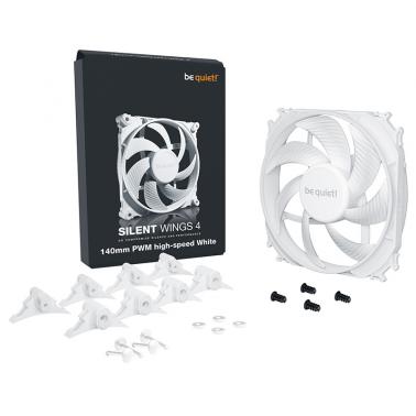 be quiet! Silent Wings 4 140mm PWM High Speed Fan - White (BL117 ...