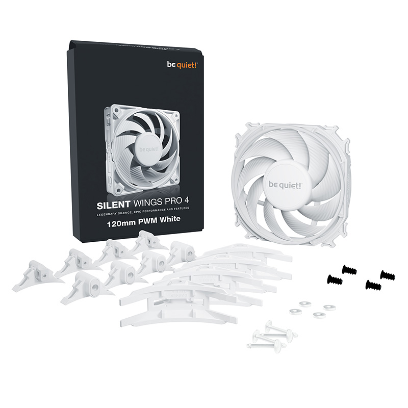 be quiet! Silent Wings Pro 4 120mm PWM Fan - White (BL118)