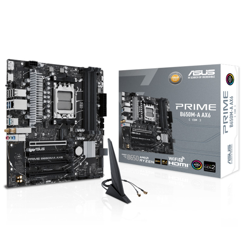 Asus PRIME B650M-A AX6-CSM AM5 mATX Motherboard (PRIME B650M-A AX6-CSM)